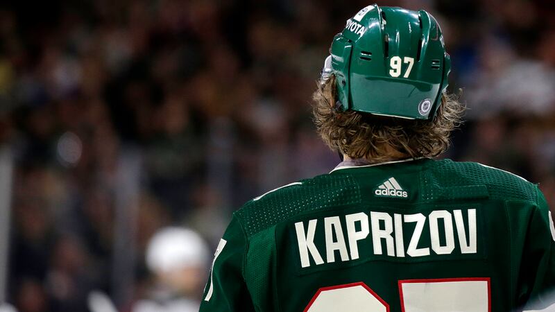 Minnesota Wild left wing Kirill Kaprizov during an NHL hockey game against the Arizona Coyotes...