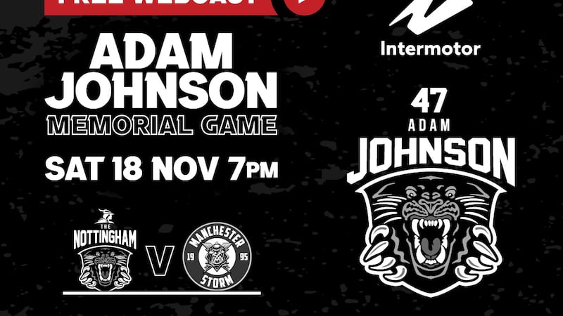 Nottingham Panthers Adam Johnson Memorial Game Graphic