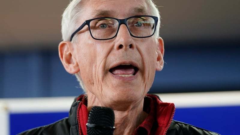FILE - Wisconsin Democratic Gov. Tony Evers speaks at a campaign stop, Oct. 27, 2022, in...