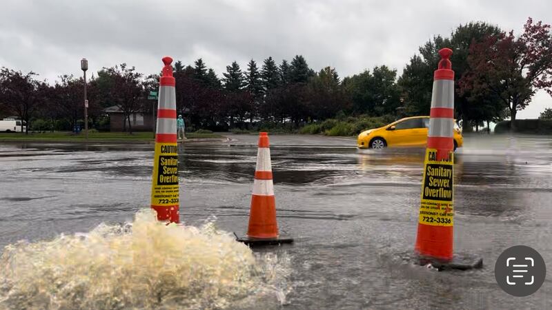 An excessive amount of rain has fallen in the past 24 hours.