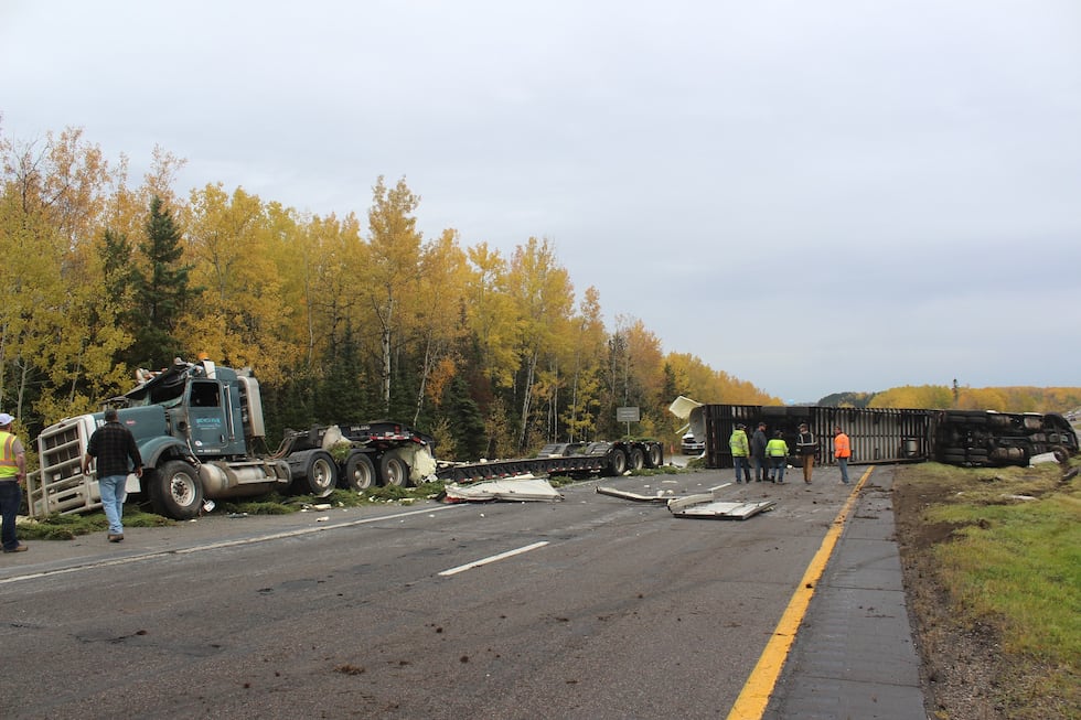 Semi crash on Highway 53