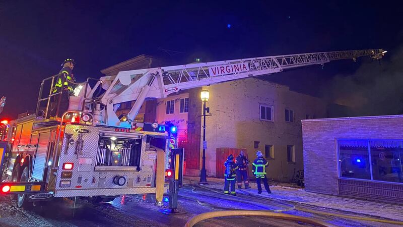 Crews battling fire in Eveleth that sparked early Sunday morning